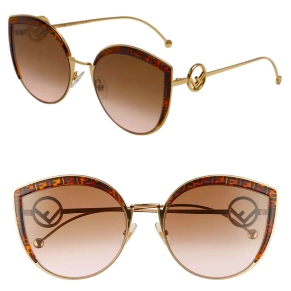 Fendi Accessories - Fendi 58mm Metal Butterfly Sunglasses